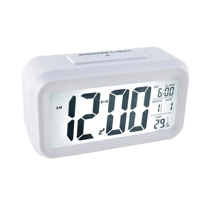LED bela digitalna budilka in termometer 2