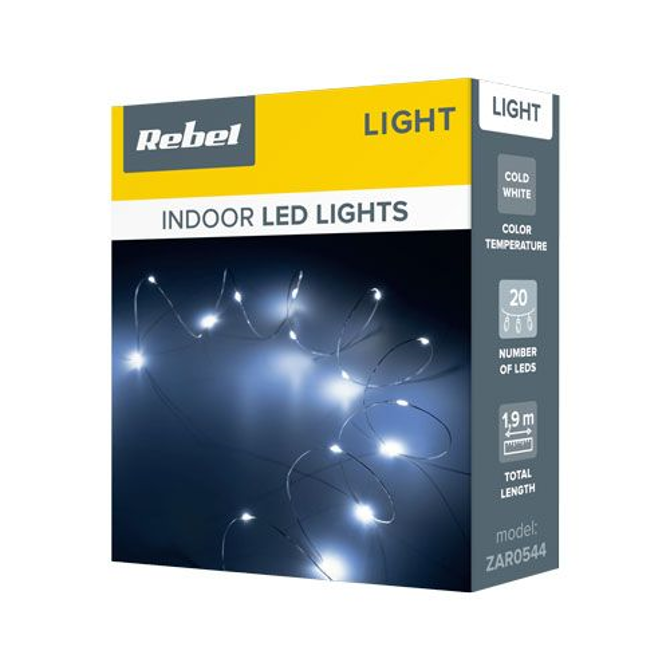 LED lučke božične REBEL, 20mini LED, hladno bela 2