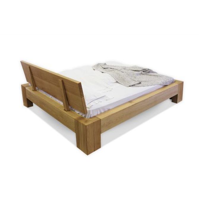 Masivna postelja hrast 200x200 cm 3