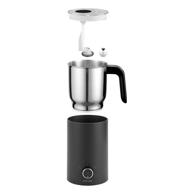 Penilec mleka Zwilling ENFINIGY avtomatski 400 ml, snemljiva posoda, nerjaveče jeklo, črna, 2 funkciji 5