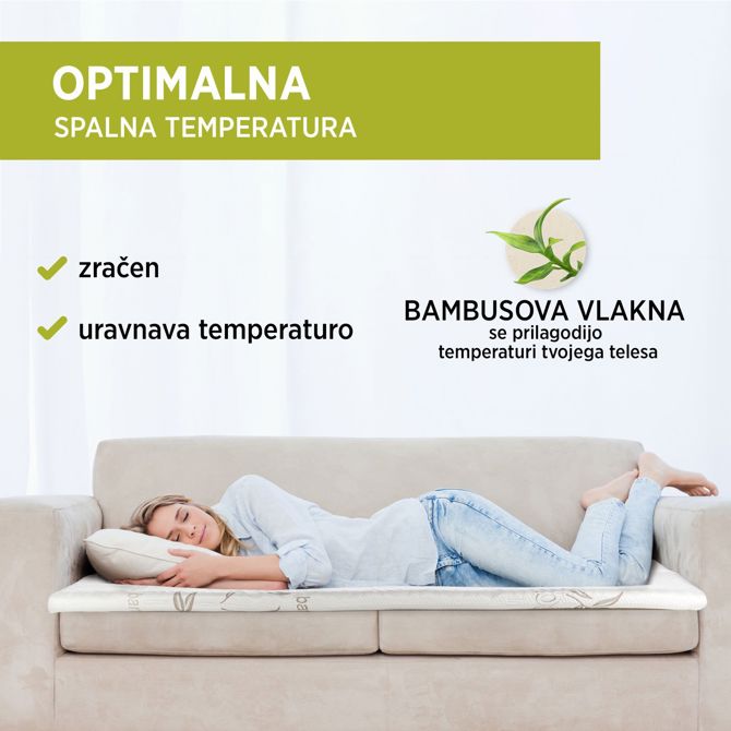Posteljni nadvložek Hitex Bamboo Relax, 5 cm, 160 cm x 200 cm 3
