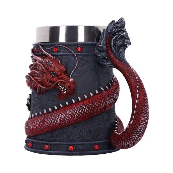 NEMESIS NOW DRAGON COIL RED vrč 16CM 2