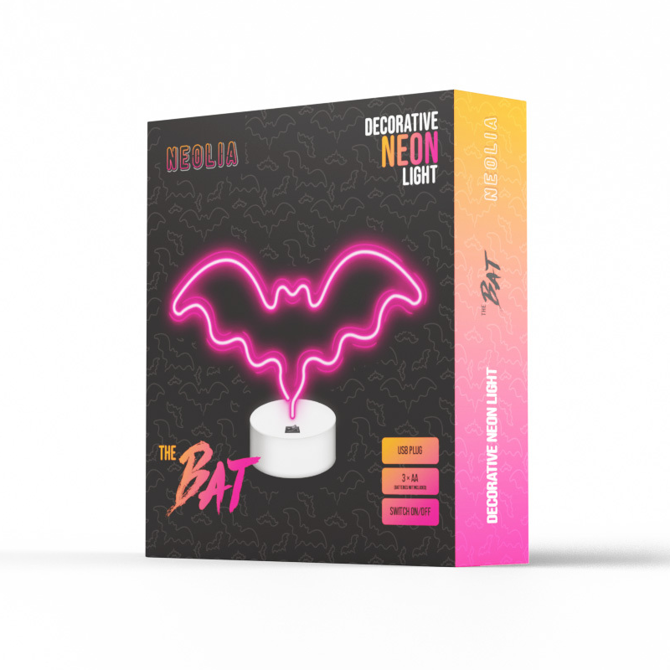 Neon LED luč - netopir 2