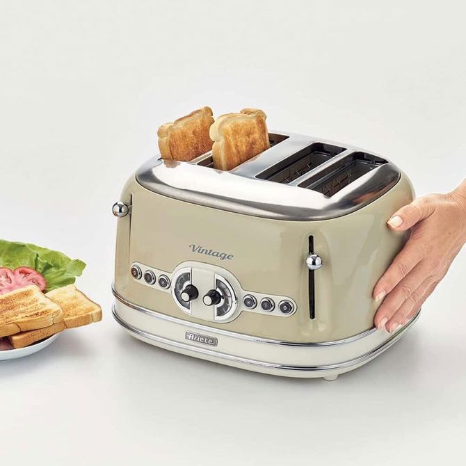 Opekač kruha Ariete Vintage 156, 1600W, za 4 rezine toasta, bež 3