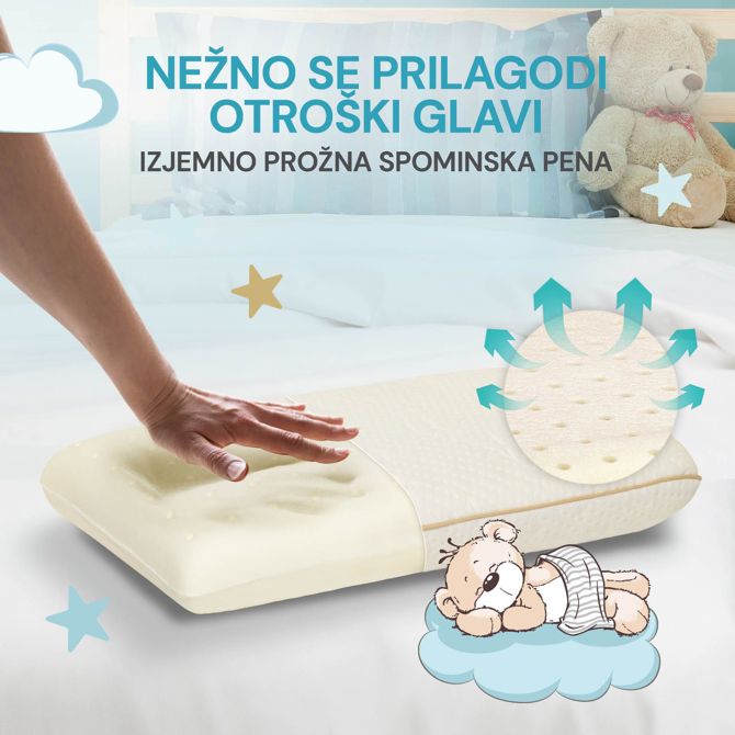 Otroški vzglavnik iz spominske pene Vitapur MemoDream Junior – 30 x 50 x 5 cm 3