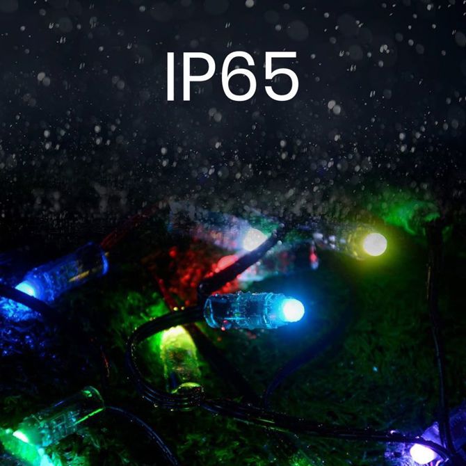 Pametne božične lučke - USB - 50 RGB LED - 5 m - Wi-Fi, Bluetooth, odzivajo na glasbo 4