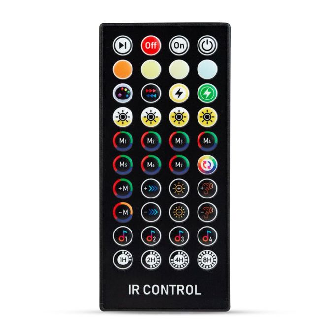 Pametni svetlobni niz luči - 100-240V - 25 toplo belih LED diod - 15 m - bluetooth 5