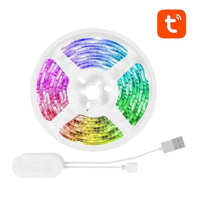 Pametni WiFi RGL LED trak USB Tuya Alexa Google Assistant 2,8m 4