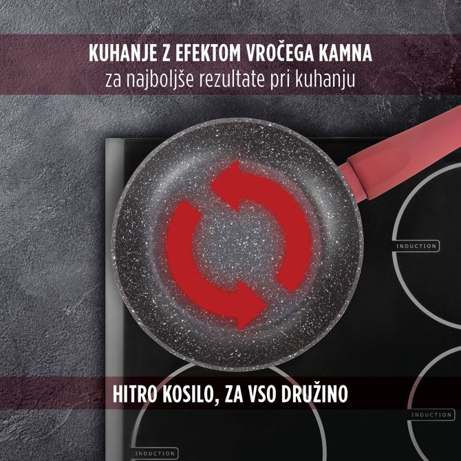 Ponev Rosmarino Lava Stone Grape, 20 cm, primerna za indukcijo + gratis zaščita iz filca  4