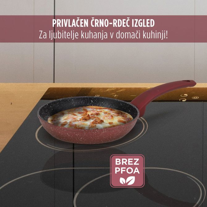 Ponev Rosmarino Lava Stone Grape, 20 cm, primerna za indukcijo + gratis zaščita iz filca  5