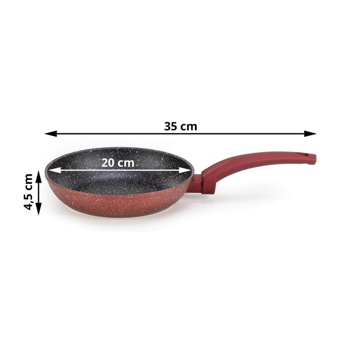 Ponev Rosmarino Lava Stone Grape, 20 cm, primerna za indukcijo + gratis zaščita iz filca  6