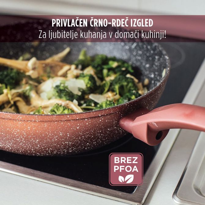 Ponev Rosmarino Lava Stone Grape, 24 cm, primerna za indukcijo + gratis zaščita iz filca  5
