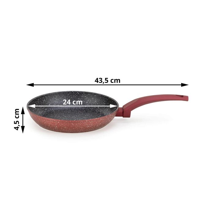 Ponev Rosmarino Lava Stone Grape, 24 cm, primerna za indukcijo + gratis zaščita iz filca  6