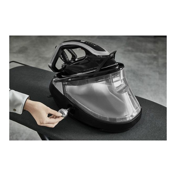 Likalna postaja Tefal Pro Express Vision GV9821 3000 W, 9 barov, snemljiv rezervoar, izbruh pare, Durilium AirGlide Autoclean, črna/srebrna 3