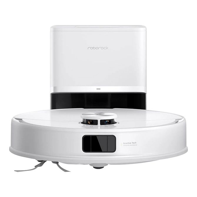 Robotski sesalnik Roborock Q10 VF+ LiDAR navigacija, samopraznilna postaja RockDock Plus, mokro brisanje, 10000 Pa, 5200 mAh baterija, bela 5