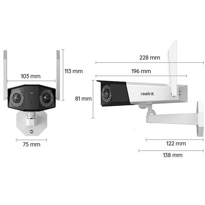 Reolink IP Kamera  DUO serija W730 4K, Zunanja, dvojna leča Panorama 180 stopinj WCDUOB4K02 3