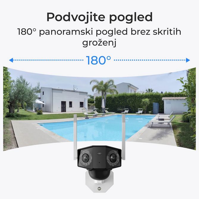 Reolink IP Kamera  DUO serija W730 4K, Zunanja, dvojna leča Panorama 180 stopinj WCDUOB4K02 5