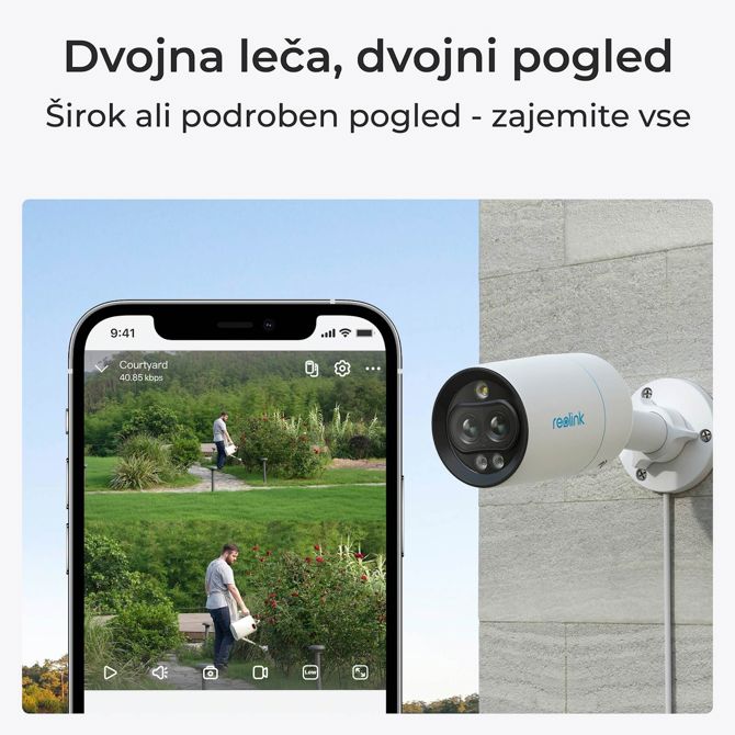 Reolink IP Kamera P330M 4K, 8MP, Zunanja, Dvojna leča, Barvni nočni vid, POE PC81MAB4K01 5