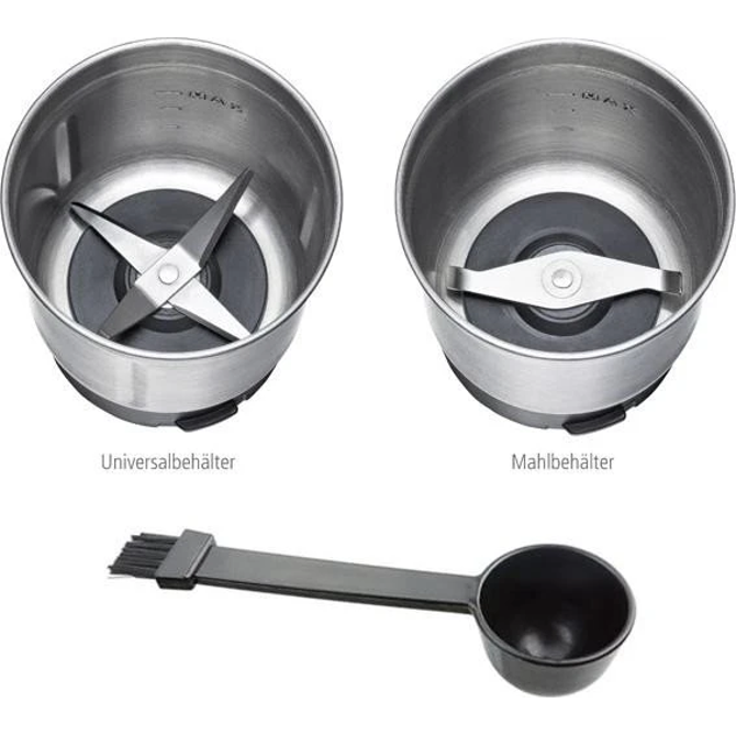 Mlinček za kavo Rommelsbacher EGK 250, 200 W, 3 hitrosti, 2 inox posodi, nastavljiv čas mletja, nerjaveče jeklo 6