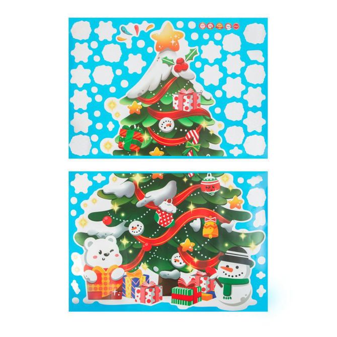 Set Božičnih Nalepk – Smrečica za Steno ali Okno (62 × 70 cm) 3