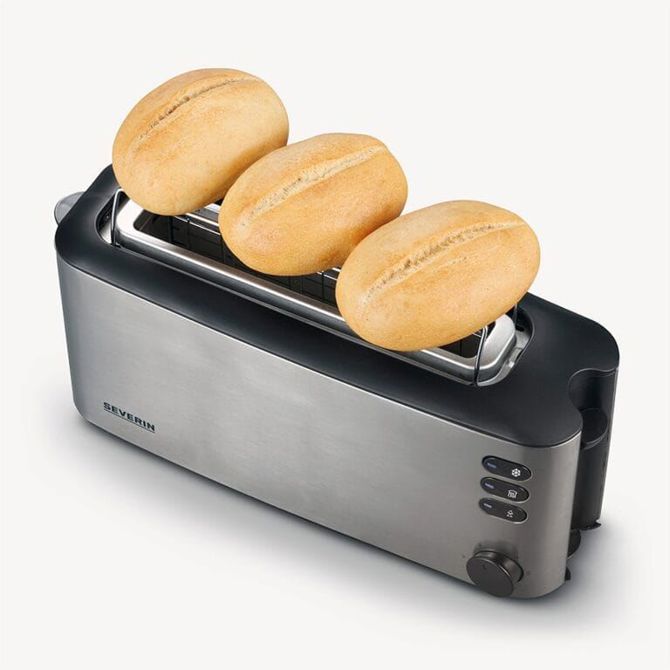 Toaster  Severin AT2515 z dolgim režo (long slot), 1000 W, inox/črn 6