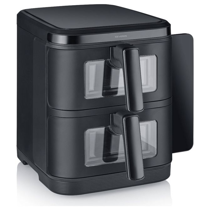 Cvrtnik na zrak Severin FR 2468 S-Fry Duo Stack, dvojni 11 l, 2800 W, 9 programov, črne barve 6
