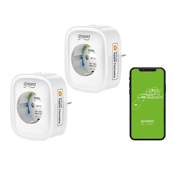 Pametna vtičnica WiFi Gosund SP1-H (2-pack) (HomeKit) 16A 2