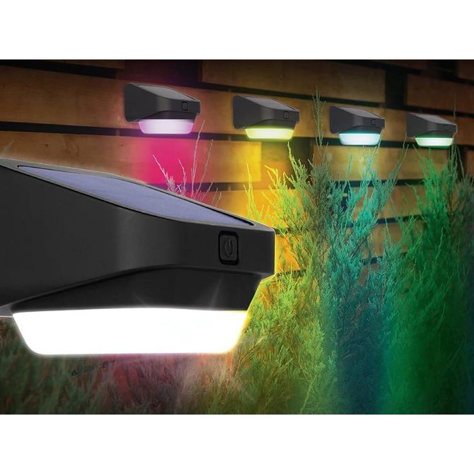 Solarna LED RGB dekorativna stenska svetilka senzor mraka 2