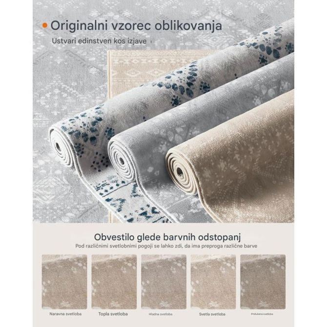 SONGMICS HOME Nedrseča preproga v barvi kapučina 4