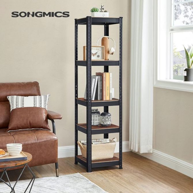 SONGMICS stojalo za knjige in shranjevanje 5 polic Vintage 2