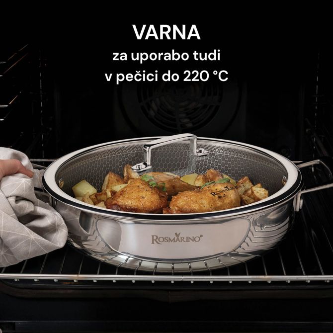Steklena pokrovka Rosmarino HexaPRO - 28 cm 6