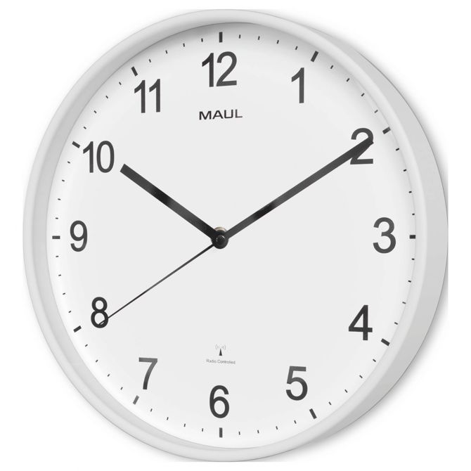 Stenska ura Maul MAULsprint, Ø 30,5 cm, radijsko vodena ura, vključno z baterijo Maul 9054602 radijska stenska ura 30.5 cm x 300 mm x 25 mm x 5 cm bela 2