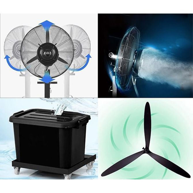 Stoječi ventilator z razpršilcem vode, 41l 2