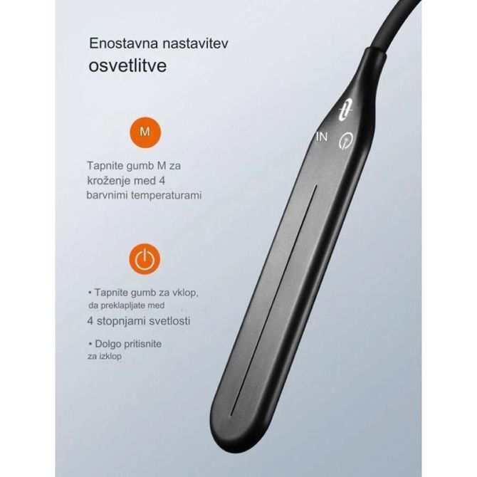 TaoTronics LED kovinska talna svetilka 72, visoka 176cm - DL072 črna 3