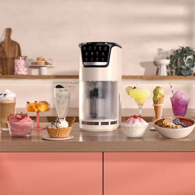 Aparat za pripravo sladoleda Tefal Dolci IG602AE0, 1,4 l, 600 W, 10 programov v 1, bež in črne barve 4
