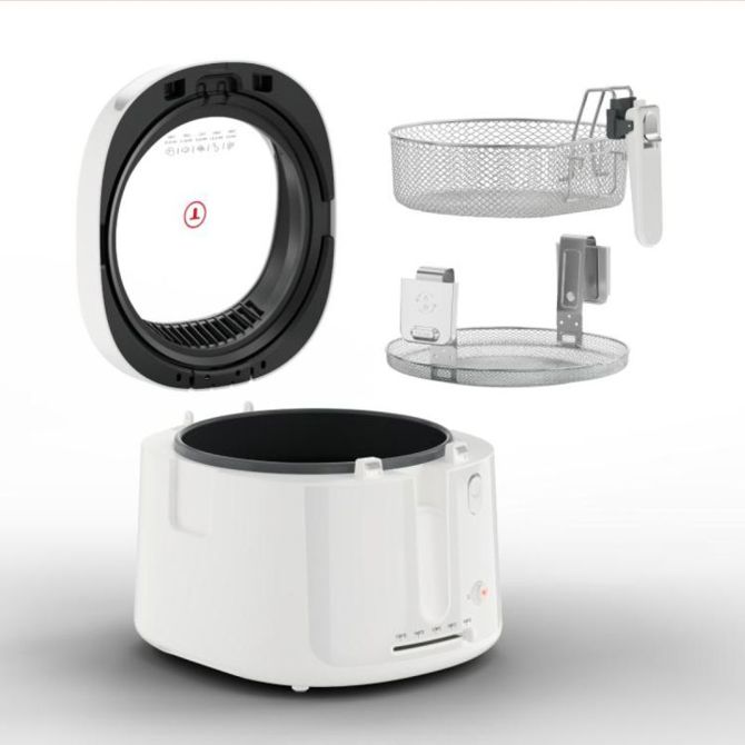 Cvrtnik Tefal Filtra Vision FF2541E0, 1900 W, 2,1 l olja, 1,2 kg hrane, veliko okno 3