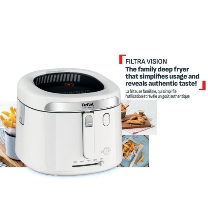 Cvrtnik Tefal Filtra Vision FF2541E0, 1900 W, 2,1 l olja, 1,2 kg hrane, veliko okno 5