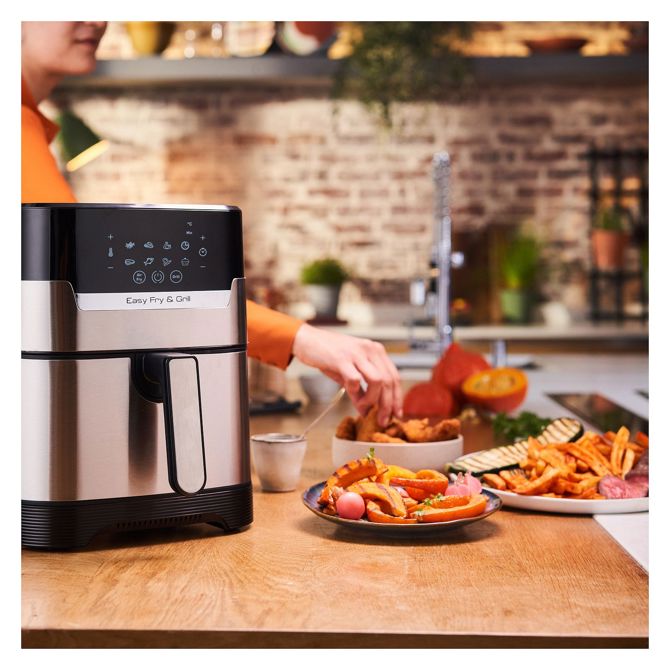 Cvrtnik na vroč zrak Tefal Easy Fry & Grill XL Deluxe, 4,2 l, zaslon 5