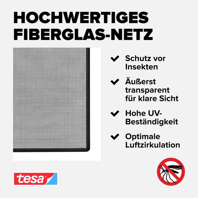 Okenska mreža za zaščito pred insekti Tesa Insect Stop 55360-00002-00 (Š x V) 1.2 m x 2.4 m, antracitna - 1 kos 6