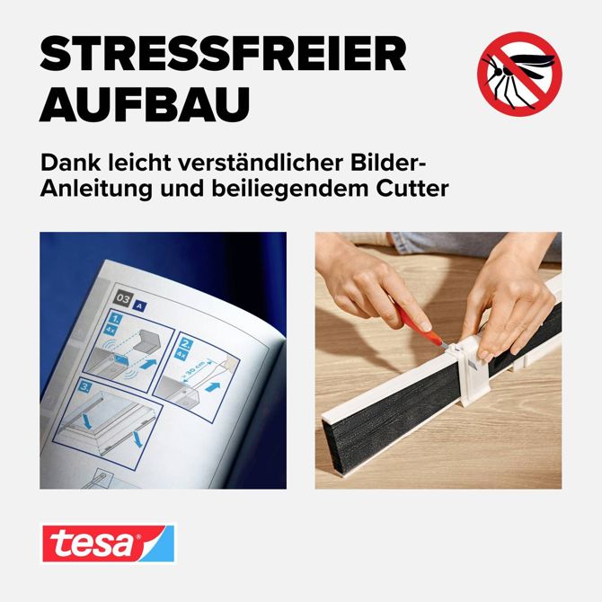 tesa Insect Stop 55805-00000-00 zaščitna mreža proti komarjem za strešna okna   (Š x V) 1.16 m x 1.64 m antracitna 1 kos 4