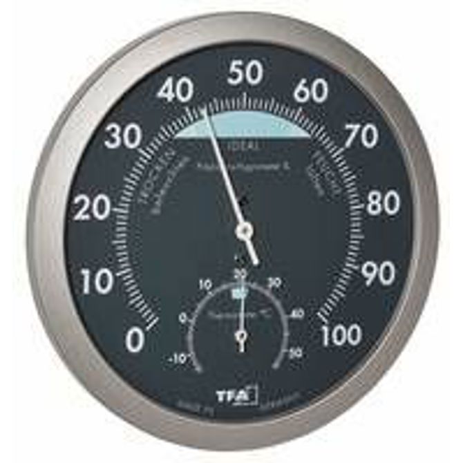TFA Dostmann 45.2043.51 termo/higrometer antracitna, srebrna 45.2043.51 3