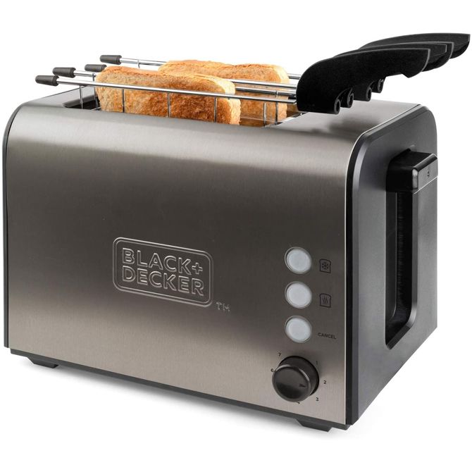 TOASTER IZ NERJAVEČEGA JEKLA 900 W Black&Decker BXTOA900E 2