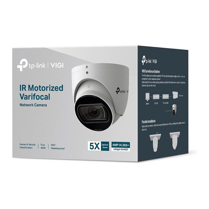 Motorizirana varifokalna kupolasta kamera TP-Link Omada IPCam InSight S445ZI, 4 MP, IR 4
