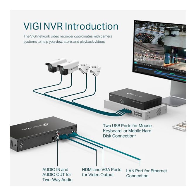 Mrežni video snemalnik TP-Link Omada IPCam VIGI NVR1008H 8 kanalni 4