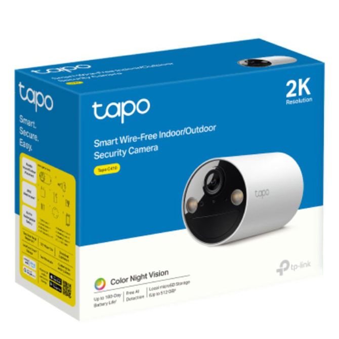 Nadzorna kamera TP-LINK Tapo C410 dnevna/nočna 2K 3MP Wi-Fi Full-Color brez kablov 4