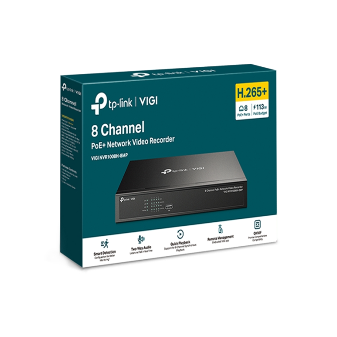 TP-LINK VIGI 8-kanalni PoE+ mrežni video snemalnik 24/7 3