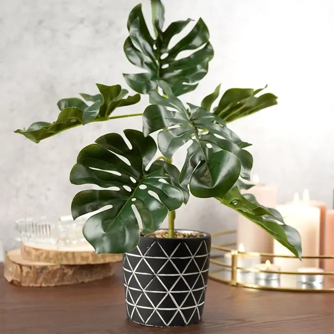 Umetna rastlina monstera v lončku 38cm 2