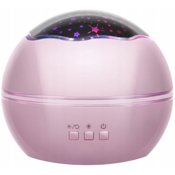 USB LED RGB projektor nočna lučka - menjava projekcij roza 5