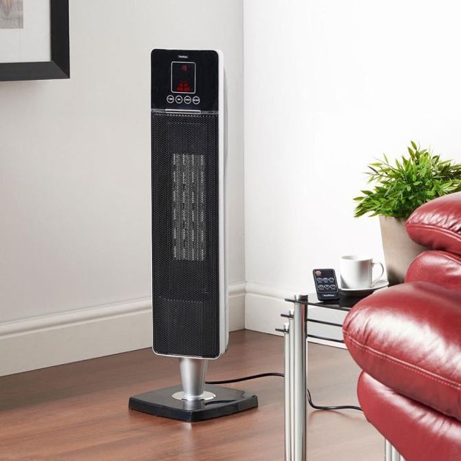 VonHaus 2000 W premium oscilacijski keramični PTC grelec črn 2514041 - 2514041 2