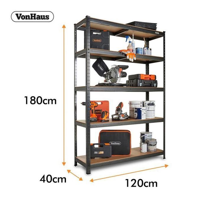 VonHaus Extra Wide 1.8m 5 polični regal 2